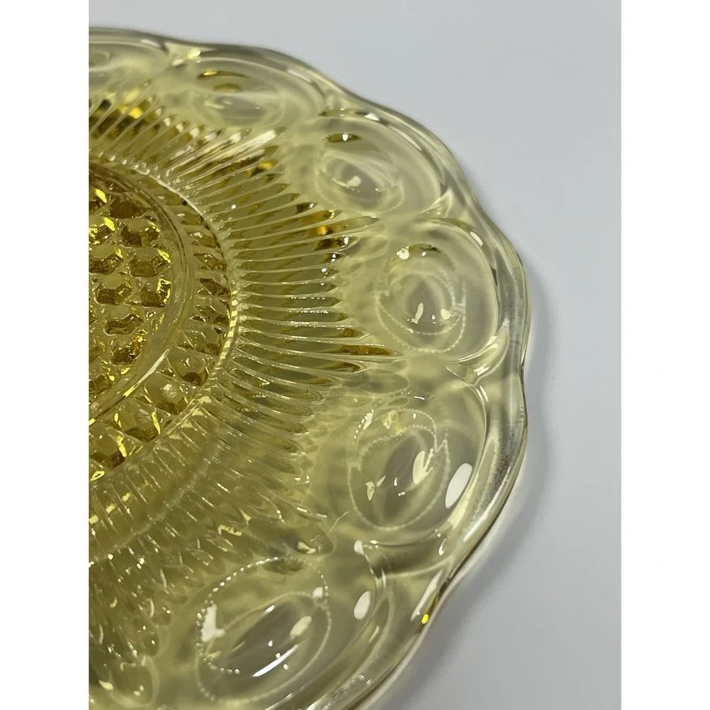 Bartlett Collins St. Genevieve Amber Glass Bread & Butter Plates‎ 1960s Set Of 4